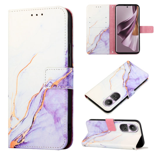 For OPPO Reno10/10 Pro Global PT003 Marble Pattern Flip Leather Phone Case(LS006) - OPPO Cases by PMC Jewellery | Online Shopping South Africa | PMC Jewellery | Buy Now Pay Later Mobicred