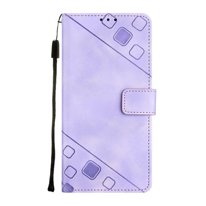 For Motorola Moto G Play 5G 2024 Skin Feel Embossed Leather Phone Case(Light Purple) - Motorola Cases by PMC Jewellery | Online Shopping South Africa | PMC Jewellery | Buy Now Pay Later Mobicred