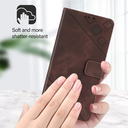 For Huawei Pura 70 Skin Feel Embossed Leather Phone Case(Brown) - Huawei Cases by PMC Jewellery | Online Shopping South Africa | PMC Jewellery | Buy Now Pay Later Mobicred