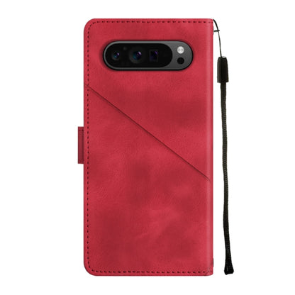 For Google Pixel 9 Pro XL Skin-feel Embossed Leather Phone Case(Red) - Google Cases by PMC Jewellery | Online Shopping South Africa | PMC Jewellery | Buy Now Pay Later Mobicred