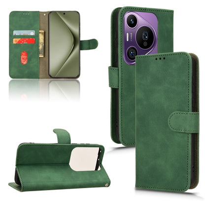 For Huawei Pura 70 Pro Skin Feel Magnetic Flip Leather Phone Case(Green) - Huawei Cases by PMC Jewellery | Online Shopping South Africa | PMC Jewellery | Buy Now Pay Later Mobicred