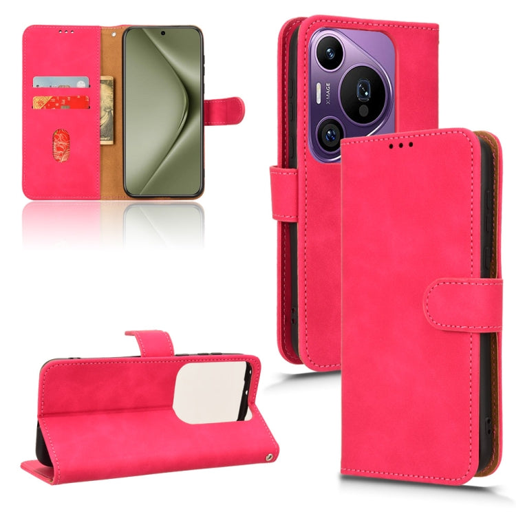 For Huawei Pura 70 Pro Skin Feel Magnetic Flip Leather Phone Case(Rose Red) - Huawei Cases by PMC Jewellery | Online Shopping South Africa | PMC Jewellery | Buy Now Pay Later Mobicred