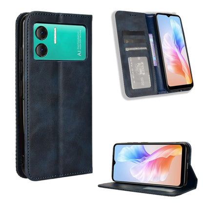 For Doogee X98 Magnetic Buckle Retro Texture Leather Phone Case(Blue) - More Brand by PMC Jewellery | Online Shopping South Africa | PMC Jewellery | Buy Now Pay Later Mobicred