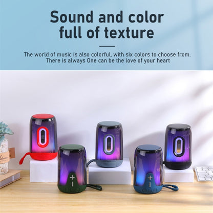 T&G TG-652 Portable RGB Light Transparent Bluetooth Speaker(Blue) - Desktop Speaker by T&G | Online Shopping South Africa | PMC Jewellery | Buy Now Pay Later Mobicred