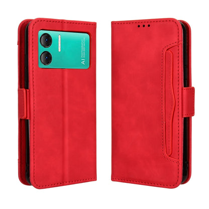 For Doogee X98 Skin Feel Calf Texture Card Slots Leather Phone Case(Red) - Doogee Cases by PMC Jewellery | Online Shopping South Africa | PMC Jewellery | Buy Now Pay Later Mobicred