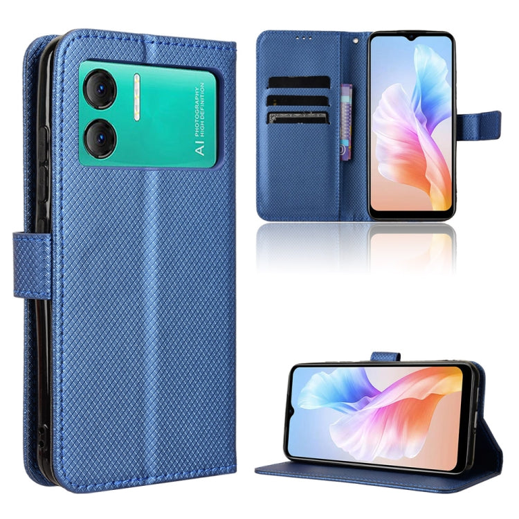 For Doogee X98 Diamond Texture Leather Phone Case(Blue) - Doogee Cases by PMC Jewellery | Online Shopping South Africa | PMC Jewellery | Buy Now Pay Later Mobicred
