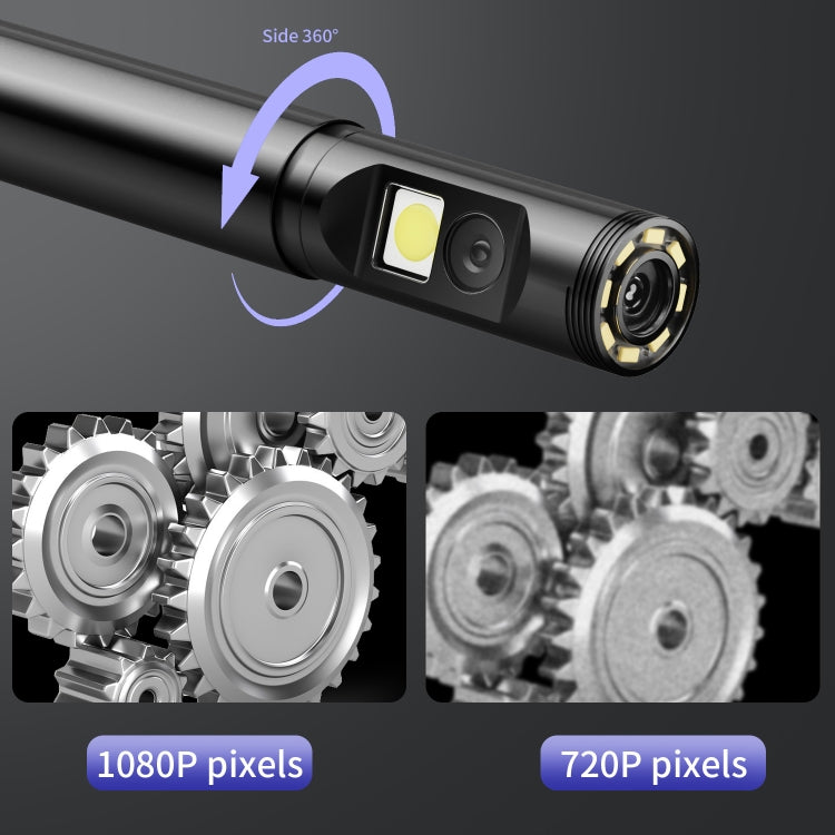 P120 Rotatable 8mm Dual Lenses Industrial Endoscope with Screen, 9mm Tail Pipe Diameter, Spec:2m Tube -  by PMC Jewellery | Online Shopping South Africa | PMC Jewellery | Buy Now Pay Later Mobicred