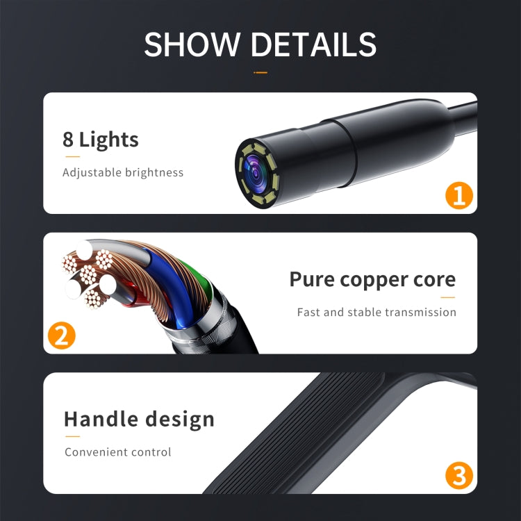 P200 8mm Side Lenses Integrated Industrial Pipeline Endoscope with 4.3 inch Screen, Spec:5m Tube -  by PMC Jewellery | Online Shopping South Africa | PMC Jewellery | Buy Now Pay Later Mobicred