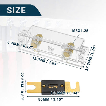 3 in 1 ANL Car Audio Modified Fuse Holder with 200A Fuse, Current:120A - Fuse by PMC Jewellery | Online Shopping South Africa | PMC Jewellery | Buy Now Pay Later Mobicred