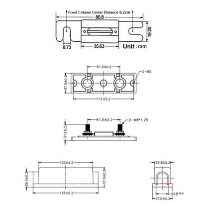 3 in 1 ANL Car Audio Modified Fuse Holder with 200A Fuse, Current:80A - Fuse by PMC Jewellery | Online Shopping South Africa | PMC Jewellery | Buy Now Pay Later Mobicred