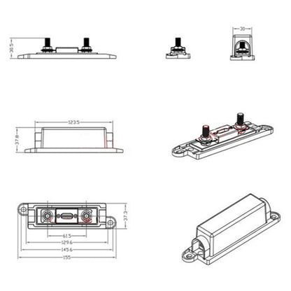 3 in 1 ANL Car Audio Modified Fuse Holder with 200A Fuse, Current:120A - Fuse by PMC Jewellery | Online Shopping South Africa | PMC Jewellery | Buy Now Pay Later Mobicred