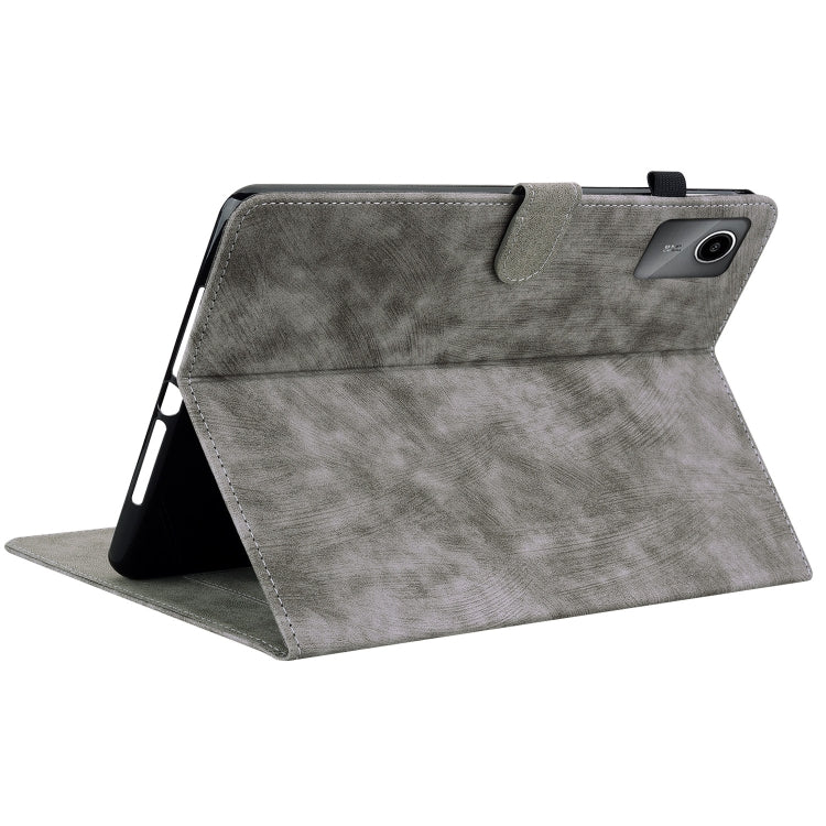 For Lenovo Tab M11/Xiaoxin Pad 11 2024 Tiger Pattern Flip Leather Tablet Case(Grey) - Lenovo by PMC Jewellery | Online Shopping South Africa | PMC Jewellery | Buy Now Pay Later Mobicred