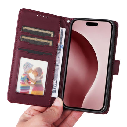 For iPhone 16 Pro Max BETOPNICE BN-005 2 in 1 Detachable Imitate Genuine Leather Phone Case(Wine Red) - iPhone 16 Pro Max Cases by BETOPNICE | Online Shopping South Africa | PMC Jewellery | Buy Now Pay Later Mobicred