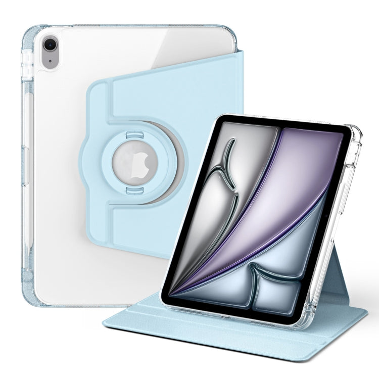For iPad Air 11 2024 360 Rotation Detachable Clear Acrylic Leather Tablet Case(Ice Blue) - iPad Air 11 2024 Cases by PMC Jewellery | Online Shopping South Africa | PMC Jewellery | Buy Now Pay Later Mobicred