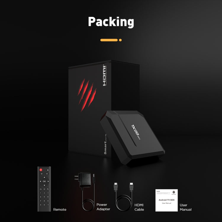 TX98 Max 4K Android 12.1 Smart TV Box with Remote Control, 2GB+16GB, Allwinner H618 Quad-Core(US Plug) - Others by PMC Jewellery | Online Shopping South Africa | PMC Jewellery | Buy Now Pay Later Mobicred