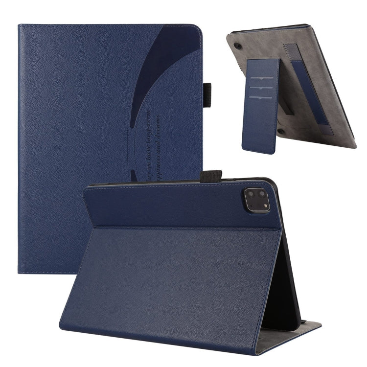 For iPad Pro 13 2024 Litchi Texture Leather Sucker Tablet Case(Dark Blue) - iPad Pro 13 2024 Cases by PMC Jewellery | Online Shopping South Africa | PMC Jewellery | Buy Now Pay Later Mobicred