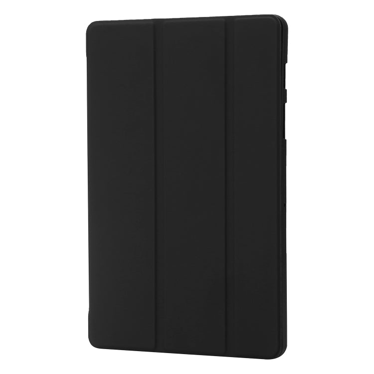 For Samsung Galaxy Tab S9 3-Fold Holder Silicone Leather Tablet Case(Black) - Galaxy Tab S9 Cases by PMC Jewellery | Online Shopping South Africa | PMC Jewellery | Buy Now Pay Later Mobicred