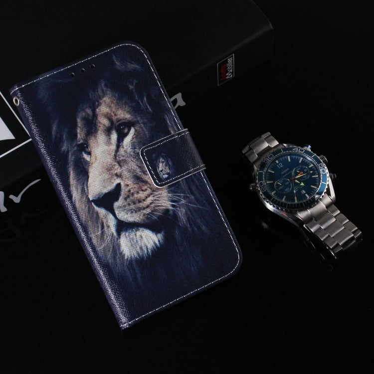 For Motorola Moto G Power 5G 2024 Coloured Drawing Flip Leather Phone Case(Lion) - Motorola Cases by PMC Jewellery | Online Shopping South Africa | PMC Jewellery | Buy Now Pay Later Mobicred