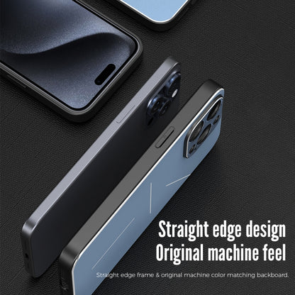 For iPhone 15 Pro R-JUST RJ52 3-Line Style Metal TPU Shockproof Phone Case(Black) - iPhone 15 Pro Cases by R-JUST | Online Shopping South Africa | PMC Jewellery