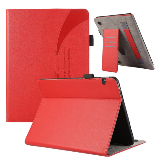 For Huawei MediaPad T5 Litchi Texture Leather Sucker Tablet Case(Red) - Huawei by PMC Jewellery | Online Shopping South Africa | PMC Jewellery | Buy Now Pay Later Mobicred