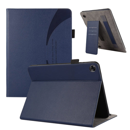 For Huawei MatePad T 10 / T 10s Litchi Texture Leather Sucker Tablet Case(Dark Blue) - Huawei by PMC Jewellery | Online Shopping South Africa | PMC Jewellery | Buy Now Pay Later Mobicred