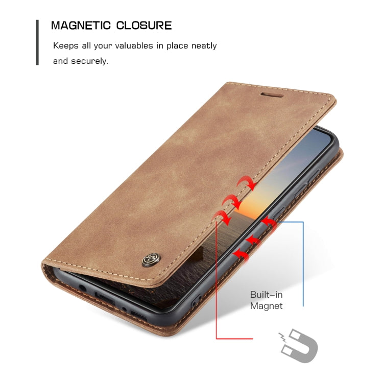 For Samsung Galaxy A21S CaseMe-013 Multifunctional Retro Frosted Horizontal Flip Leather Case with Card Slot & Holder & Wallet(Brown) - Galaxy Phone Cases by CaseMe | Online Shopping South Africa | PMC Jewellery | Buy Now Pay Later Mobicred