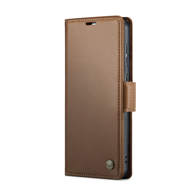 For Huawei Mate 60 CaseMe 023 Butterfly Buckle Litchi Texture RFID Anti-theft Leather Phone Case(Brown) - Huawei Cases by CaseMe | Online Shopping South Africa | PMC Jewellery | Buy Now Pay Later Mobicred