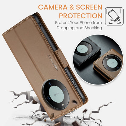 For Huawei Mate 60 Pro / 60 Pro+ CaseMe 023 Butterfly Buckle Litchi Texture RFID Anti-theft Leather Phone Case(Brown) - Huawei Cases by CaseMe | Online Shopping South Africa | PMC Jewellery | Buy Now Pay Later Mobicred