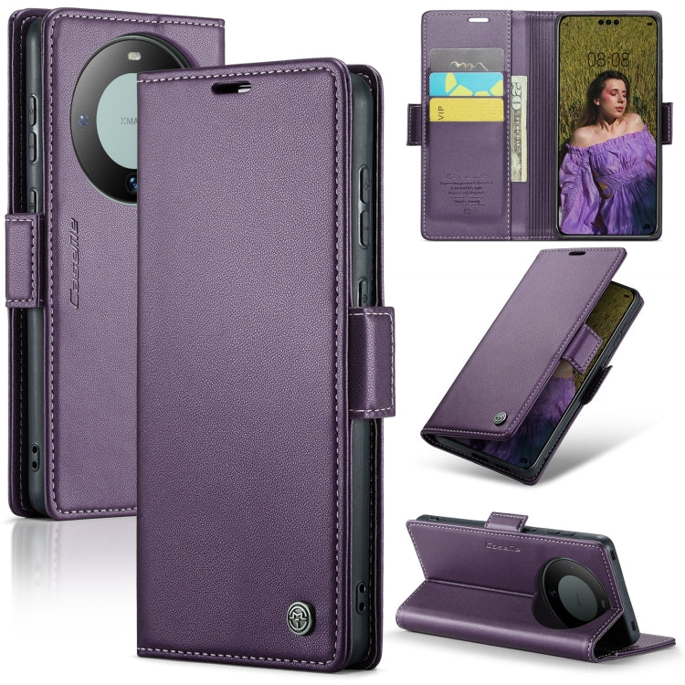 For Huawei Mate 60 Pro / 60 Pro+ CaseMe 023 Butterfly Buckle Litchi Texture RFID Anti-theft Leather Phone Case(Pearly Purple) - Huawei Cases by CaseMe | Online Shopping South Africa | PMC Jewellery | Buy Now Pay Later Mobicred