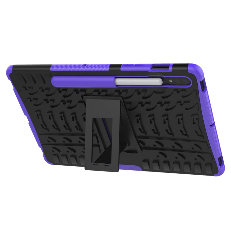 For Samsung Galaxy Tab S9 / S7 / S8 Tire Texture TPU + PC Tablet Case(Purple) - Galaxy Tab S9 Cases by PMC Jewellery | Online Shopping South Africa | PMC Jewellery | Buy Now Pay Later Mobicred