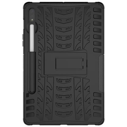 For Samsung Galaxy Tab S9 / S7 / S8 Tire Texture TPU + PC Tablet Case(Black) - Galaxy Tab S9 Cases by PMC Jewellery | Online Shopping South Africa | PMC Jewellery | Buy Now Pay Later Mobicred