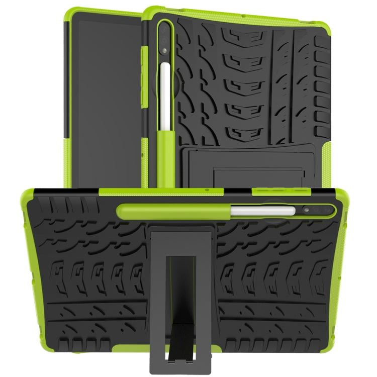 For Samsung Galaxy Tab S9+ Tire Texture TPU + PC Tablet Case(Green) - Galaxy Tab S9+ Cases by PMC Jewellery | Online Shopping South Africa | PMC Jewellery | Buy Now Pay Later Mobicred