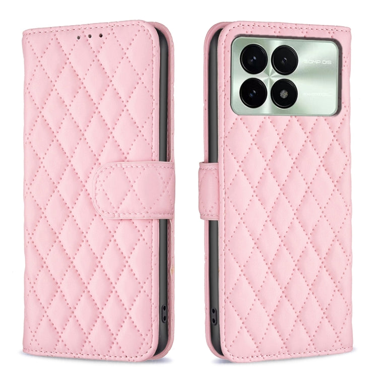 For Xiaomi Redmi K70 / K70 Pro Diamond Lattice Wallet Leather Flip Phone Case(Pink) - K70 Pro Cases by PMC Jewellery | Online Shopping South Africa | PMC Jewellery | Buy Now Pay Later Mobicred