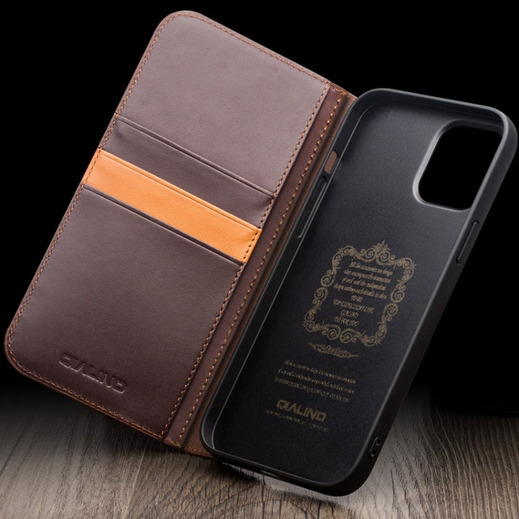 For iPhone 15 QIALINO Classic Gen2 Genuine Leather Phone Case(Brown) - iPhone 15 Cases by QIALINO | Online Shopping South Africa | PMC Jewellery