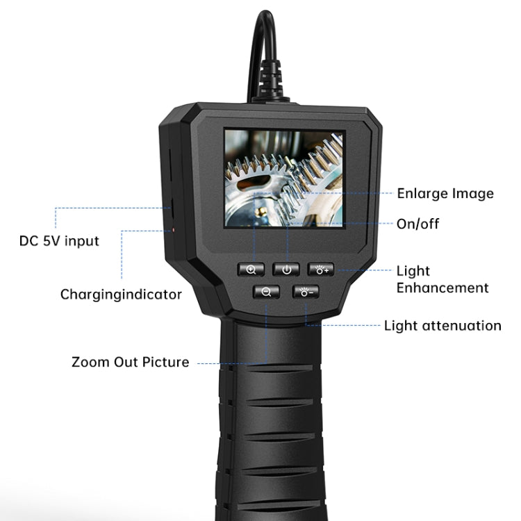 128AV 8mm Lenses Industrial Pipeline Endoscope with 2.4 inch Screen, Spec:5m Tube -  by PMC Jewellery | Online Shopping South Africa | PMC Jewellery | Buy Now Pay Later Mobicred