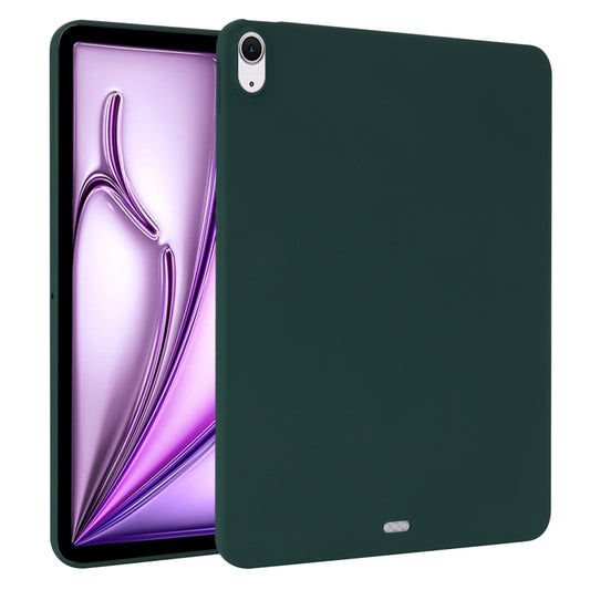 For iPad Air 13 2024 Oil Spray Skin-friendly TPU Tablet Case(Deep Green) - iPad Air 13 2024 Cases by PMC Jewellery | Online Shopping South Africa | PMC Jewellery | Buy Now Pay Later Mobicred