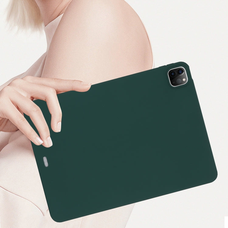 For iPad Air 13 2024 Oil Spray Skin-friendly TPU Tablet Case(Deep Green) - iPad Air 13 2024 Cases by PMC Jewellery | Online Shopping South Africa | PMC Jewellery | Buy Now Pay Later Mobicred