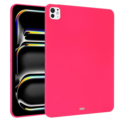 For iPad Pro 13 2024 Oil Spray Skin-friendly TPU Tablet Case(Rose Red) - iPad Pro 13 2024 Cases by PMC Jewellery | Online Shopping South Africa | PMC Jewellery | Buy Now Pay Later Mobicred