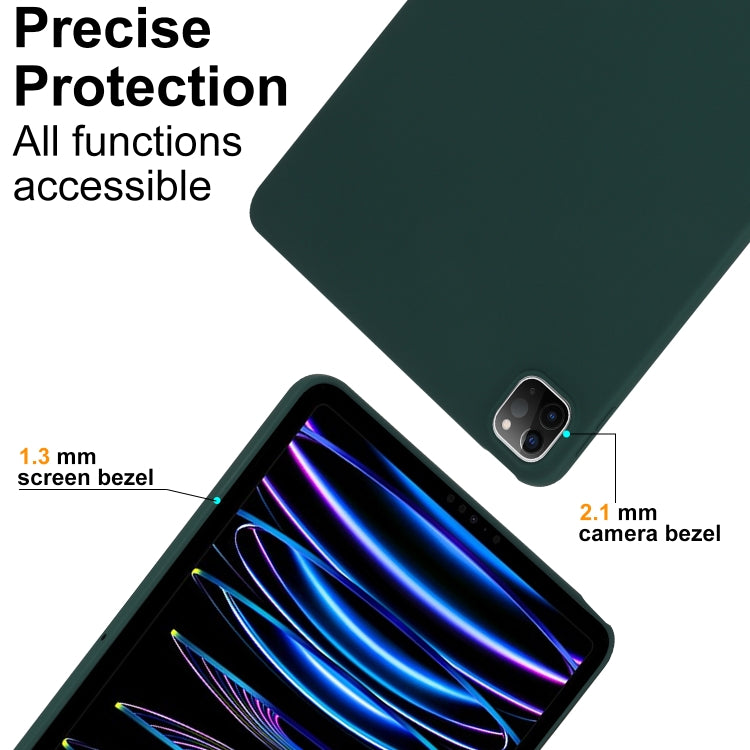 For iPad Pro 13 2024 Oil Spray Skin-friendly TPU Tablet Case(Deep Green) - iPad Pro 13 2024 Cases by PMC Jewellery | Online Shopping South Africa | PMC Jewellery | Buy Now Pay Later Mobicred