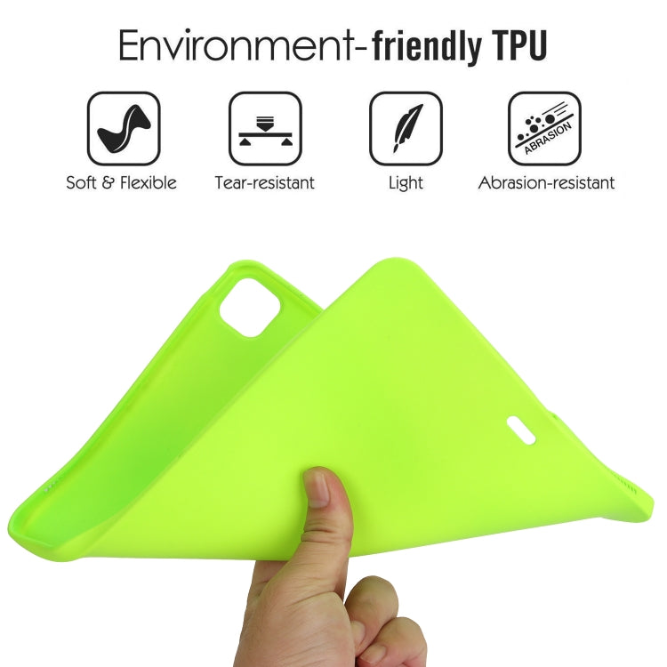 For iPad Pro 13 2024 Oil Spray Skin-friendly TPU Tablet Case(Fluorescent Green) - iPad Pro 13 2024 Cases by PMC Jewellery | Online Shopping South Africa | PMC Jewellery | Buy Now Pay Later Mobicred