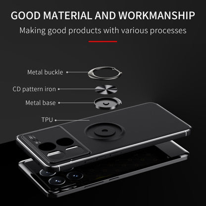 For Xiaomi Redmi K70 / K70 Pro Metal Ring Holder TPU Phone Case(Black+Red) - K70 Pro Cases by PMC Jewellery | Online Shopping South Africa | PMC Jewellery | Buy Now Pay Later Mobicred