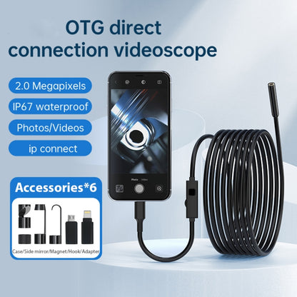 YP105 8mm Lenses 2MP HD Industry Endoscope Support Mobile Phone Direct Connection, Length:3m -  by PMC Jewellery | Online Shopping South Africa | PMC Jewellery | Buy Now Pay Later Mobicred