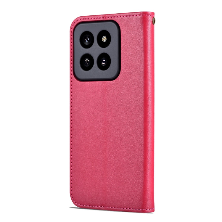 For Xiaomi 14 Pro AZNS Sheepskin Texture Flip Leather Phone Case(Red) - 14 Pro Cases by AZNS | Online Shopping South Africa | PMC Jewellery | Buy Now Pay Later Mobicred