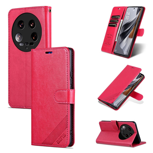 For Xiaomi 14 Ultra AZNS Sheepskin Texture Flip Leather Phone Case(Red) - 14 Ultra Cases by AZNS | Online Shopping South Africa | PMC Jewellery | Buy Now Pay Later Mobicred