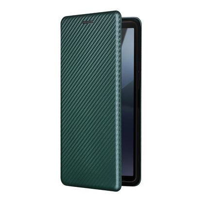 For Sony Xperia 10 VI 2024 Carbon Fiber Texture Flip Leather Phone Case(Green) - Sony Cases by PMC Jewellery | Online Shopping South Africa | PMC Jewellery | Buy Now Pay Later Mobicred