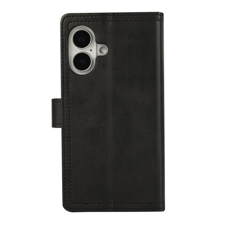 For iPhone 16 Plus Wristband Card Slot Leather Phone Case(Black) - iPhone 16 Plus Cases by PMC Jewellery | Online Shopping South Africa | PMC Jewellery | Buy Now Pay Later Mobicred