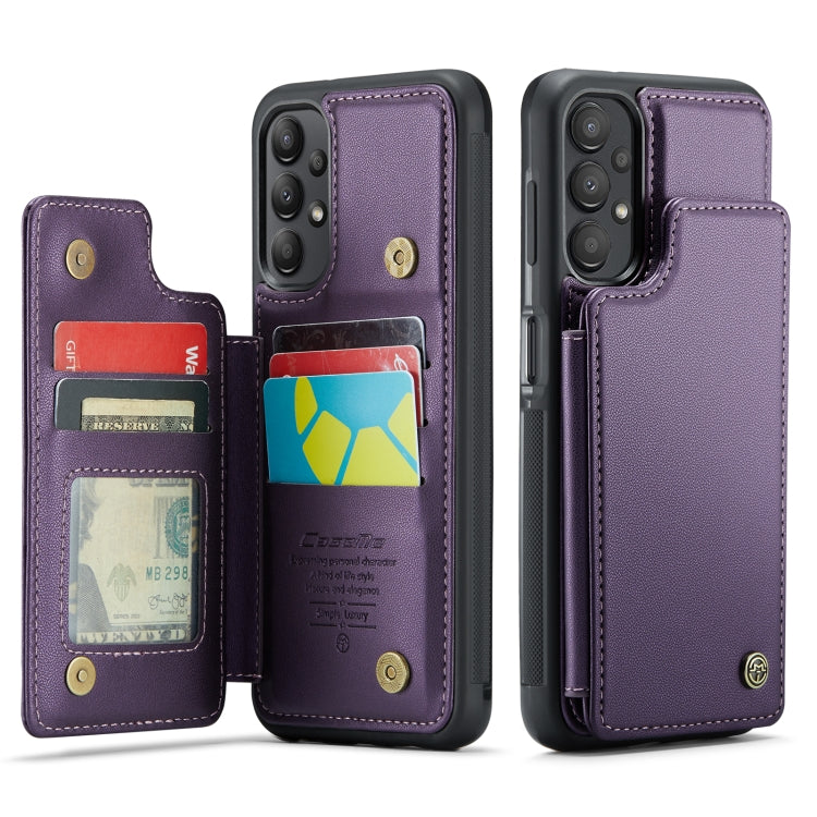 For Samsung Galaxy A13 4G CaseMe C22 Card Slots Holder RFID Anti-theft Phone Case(Purple) - Galaxy Phone Cases by CaseMe | Online Shopping South Africa | PMC Jewellery | Buy Now Pay Later Mobicred