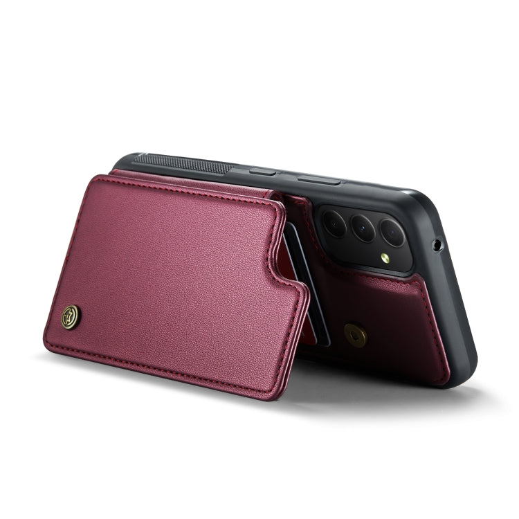 For Samsung Galaxy A34 5G CaseMe C22 Card Slots Holder RFID Anti-theft Phone Case(Wine Red) - Galaxy Phone Cases by CaseMe | Online Shopping South Africa | PMC Jewellery | Buy Now Pay Later Mobicred