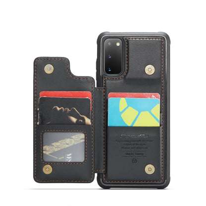 For Samsung Galaxy S20 CaseMe C22 Card Slots Holder RFID Anti-theft Phone Case(Black) - Galaxy Phone Cases by CaseMe | Online Shopping South Africa | PMC Jewellery | Buy Now Pay Later Mobicred