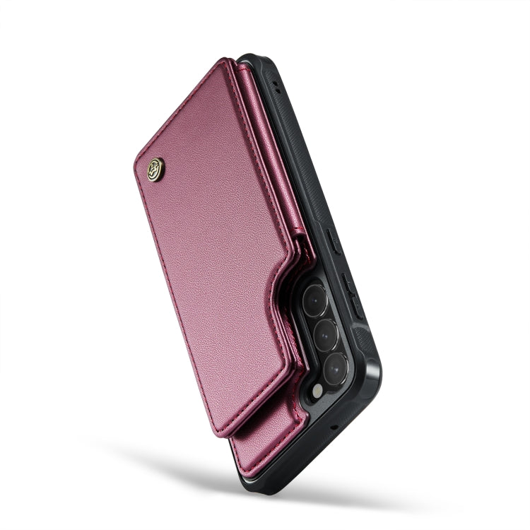 For Samsung Galaxy S23 5G CaseMe C22 Card Slots Holder RFID Anti-theft Phone Case(Wine Red) - Galaxy S23 5G Cases by CaseMe | Online Shopping South Africa | PMC Jewellery | Buy Now Pay Later Mobicred